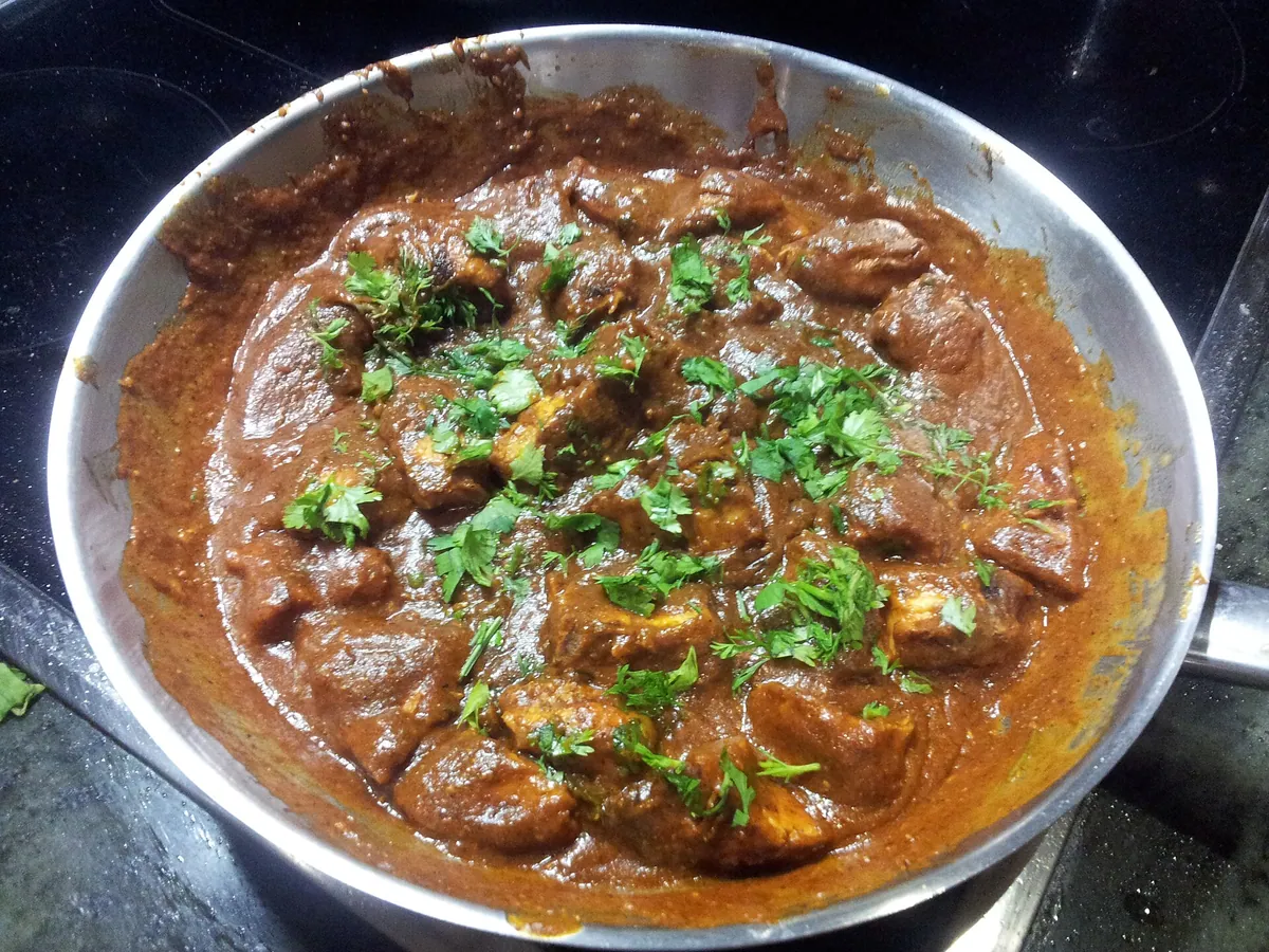 Indian food typical of Eastern Balti